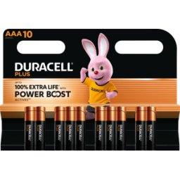 DURA PLUS 10XAAA - DURACELL Plus, batería alcalina, AAA (micro), paquete de