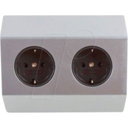 HEITRONIC HEIT VO-500069 - Salerno, zócalo de esquina, de 2 vías, horizontal, gris claro