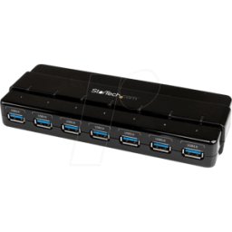 STARTECH.COM ST 7300USB3B - USB 3,0 Hub de 7 puertos, USB-A, negro