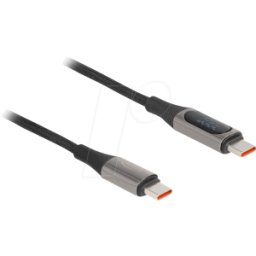 DELOCK 86809 - Cable de carga, USB-C, pantalla de carga, 100 W, 2 m