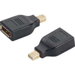 SHIVERPEAKS SHVP BS10-60001 - Adaptador DisplayPort, Mini DP Plug a DP Coupler