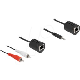 DELOCK 87859 - Amplificador de audio a través de Cat.5, conector jack de 3,5 mm