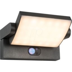 HEITRONIC HEIT VO-501441 - Lámpara de pared solar LED ARONA, 3,5 W, 300 lm, 3000 K, antraci