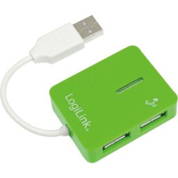 LOGILINK UA0138 - Hub USB 2.0 de 4 puertos, «Smile», verde