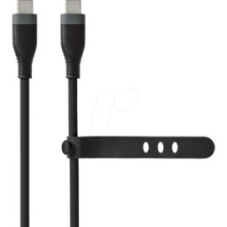 NEDIS N CCGB60820BK15 - Cable de carga y sincronización, USB-C, 60 W, 1,5 m, negro
