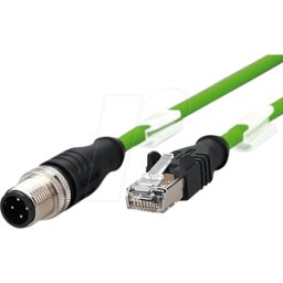 METZ CONNECT M12 RJ45 VBL405 - Cable de conexión M12-RJ45, 4 polos, 5 m
