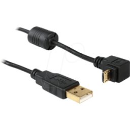 DELOCK 83148 - Cable USB 2.0, conector macho a macho Micro B, 1 m