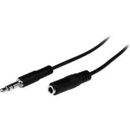 STARTECH.COM ST MU1MMFS - Cable de audio, conector jack de 3,5 mm para acoplamiento, 1 m..