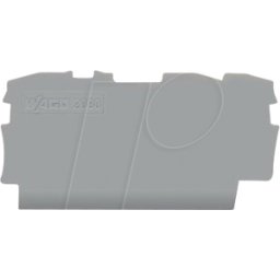 WAGO 2000-1391 - Placa de terminación e intermedia para WAGO 2000, gris