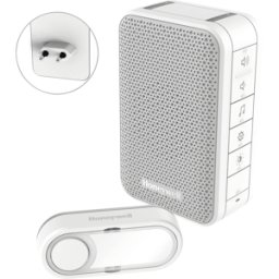 HONEYWELL HOME HONEY DC313SP2 - Gong inalámbrico para enchufes con luz de flash led y bot