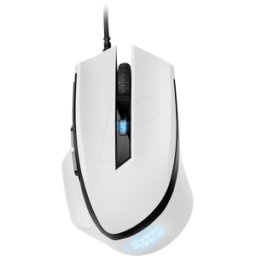 SHARKOON SHARK FORCE2 WS - Ratón para juegos (ratón), USB, iluminado, blanco