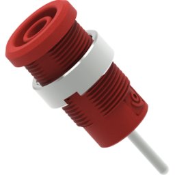 ELECTRO PJP PJP 3267-C-R - Conector hembra tipo banana de seguridad, 4 mm, pasador de conta