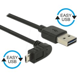 DELOCK 83849 - Cable USB 2.0, enchufe EASY a a conector Micro B, 0,5 m