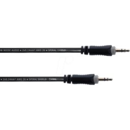 CORDIAL ES 3 WW - Cable de audio, conector estéreo de 3,5 mm, 3 m.