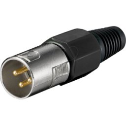 GOOBAY 11749 - Conector XLR de 3 pines, contactos chapados en oro