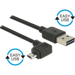 DELOCK 83847 - Cable USB 2.0, enchufe EASY a a conector Micro B, 0,5 m