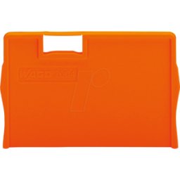WAGO 2004-1294 - Placa de separación, 2 mm de grosor, saliente, naranja