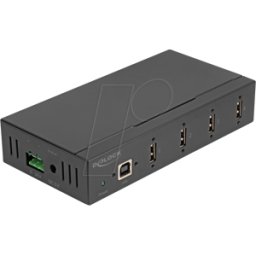 DELOCK 60686 - Concentrador industrial 4 x USB 2.0 Tipo-A con protección ESD de