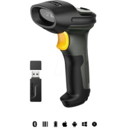 INATECK P7GR - Escáner de código de barras, 1D, Bluetooth/Wireless/USB, P7