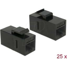 DELOCK 86629 - Keystone módulo RJ45 zócalo > zócalo, Cat.6, UTP, 25 piezas