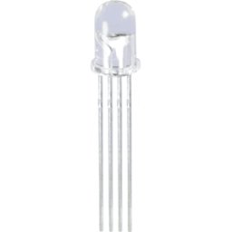 KINGBRIGHT KBT L-154A4SURKQ - LED, 5 mm, con cable, 4 contactos, rojo/verde/azul, 700/1300/300