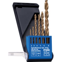 PFERD TOOLS PFERD 25298004 - Juego de taladros en espiral HSSE, INOX, DIN 338, 6 piezas.