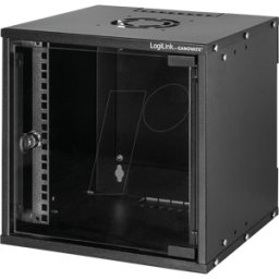 LOGILINK W44Z30B - Carcasa de pared de 10", 4U, profundidad 300 mm, negro