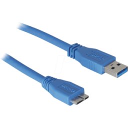 DELOCK USB3 A-A-MIC1 BL - Cable USB 3.0, conector macho a a conector macho Micro B, 1 m