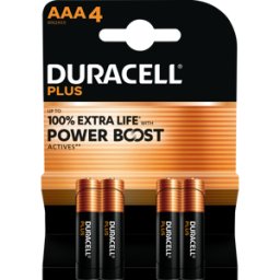 DURA PLUS 4XAAA - DURACELL Plus, batería alcalina, AAA (micro), paquete de