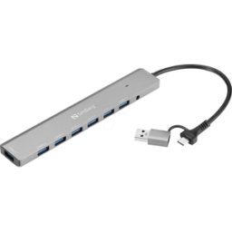 SANDBERG 136-66 - Hub USB 3,0, 7x USB-A..