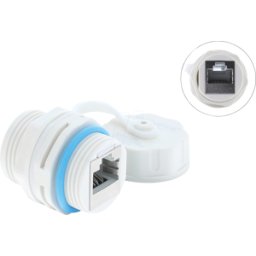 DELOCK 87156 - Cable Connector RJ45 jack to RJ45 jack Cat.6a with M23.5 x 1.5 m