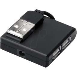 DIGITUS DA-70217 - DIGIBUS USB 2.0 Mini Hub, 4 puertos, negro