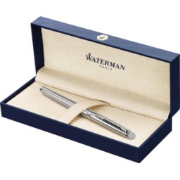 WATERMAN WATERM S0920430 - Pluma estilográfica, azul, M, acero inoxidable Hémisphère