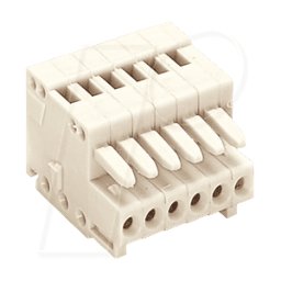 WAGO 733-108 - Regleta de resorte CAGE-CLAMP, Micro, RM 2,5, 8 polos