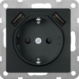 SIEMENS SIE 5UB19700CM01 - I-System, con dos puertos de carga USB de carbono metálic