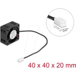 DELOCK 67287 - Ventilador axial de 5 V de corriente continua, 40 x 40 x 20 mm n