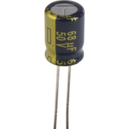 PANASONIC FC-A 68U 50 - Elko radial, 68 microF, 50 V, 105 °C, baja ESR, AEC-Q200