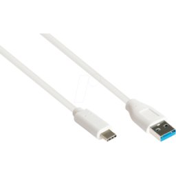 GOOD CONNECTIONS GC 2831-AC010W - Cable USB 3,1, Un macho a C macho, blanco, 1,0 m..