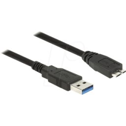 DELOCK 85071 - Cable USB 3.0, conector macho a a conector macho Micro B, 0,5 m