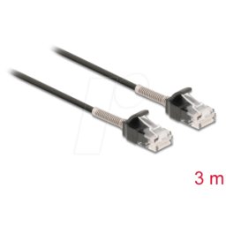 DELOCK 87020 - Cable de conexión RJ45 Cat.6a UTP 3 m negro