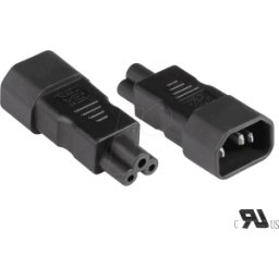 GOOD CONNECTIONS GC PA-1405S - Adaptador de red, acoplamiento de cable trébol, C14, C5, negro