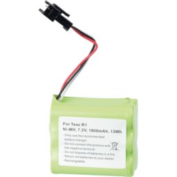 ECO GMBH AKKU TEAC 1 - Reproductor MP3 batería para TEAC R1, NiMH, 1800 mAh