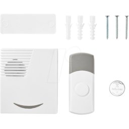 NEDIS N DOORB211WT - Juego de timbre de puerta, inalámbrico