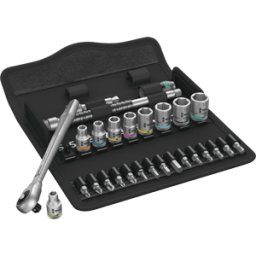 WERA 05004017001 - Juego de llaves de vaso, Multi, 1/4", 28 piezas, Zyklop