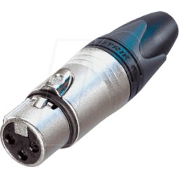 NEUTRIK NC3FXX - Conector de cable XLR, 3 pines, plata, niquelado