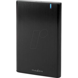 NEDIS N HDDE25410BK - Carcasa de disco duro, USB-a / USB-C, aluminio, 2.5