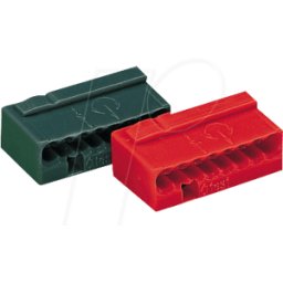 WAGO 243-808 - Micro borne enchufable, 8 x/rojo/0,6-0,8mm²