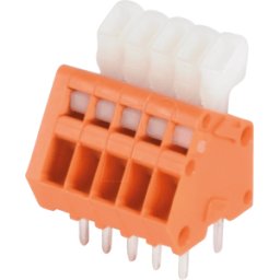 WAGO 233-505 - Regleta de bornes, RM 2,54, palanca de apertura, 5 polos
