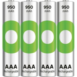 GP-BATTERIES REC 950 4AAA - ReCyko, batería NiMH, AAA (Micro), 950 mAh, paquete de 4