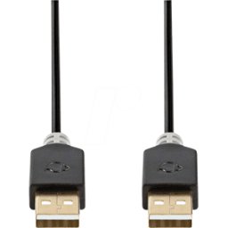 NEDIS N CCBW60000AT20 - Cable USB 2.0, conector a > conector a, 2 m, antracita